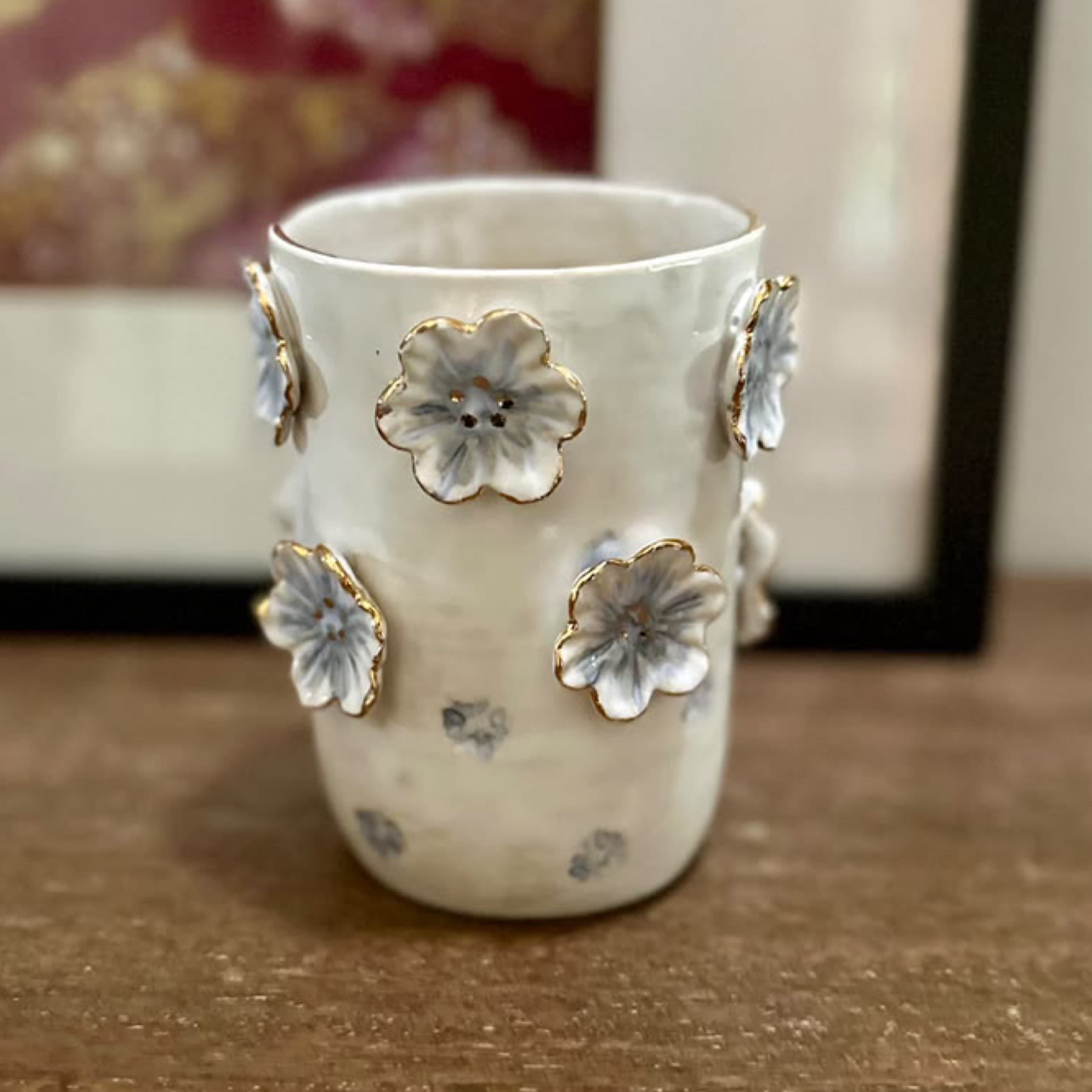 Sapphire Flowers Large Vase