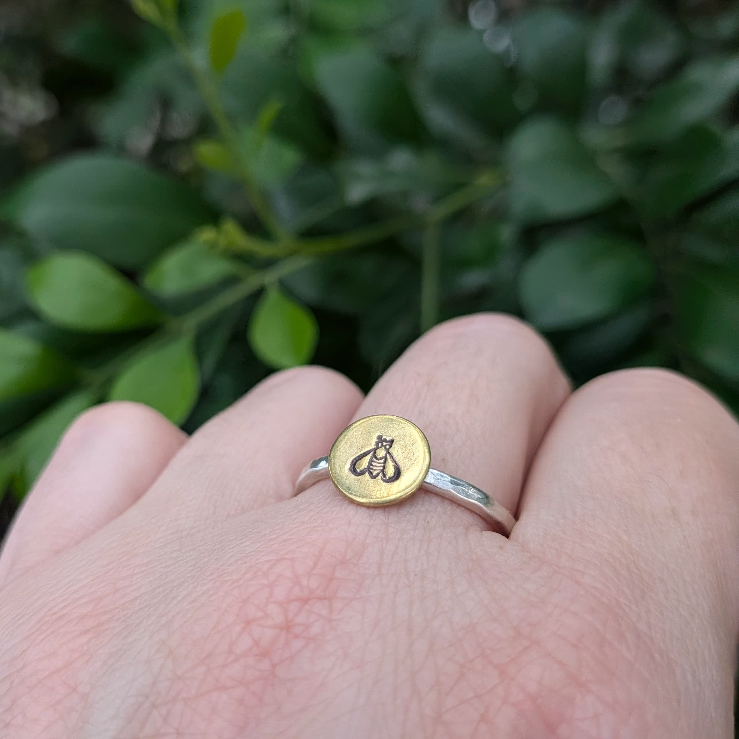 Brass & Sterling Silver Bee Ring — Jemica Ostrofski