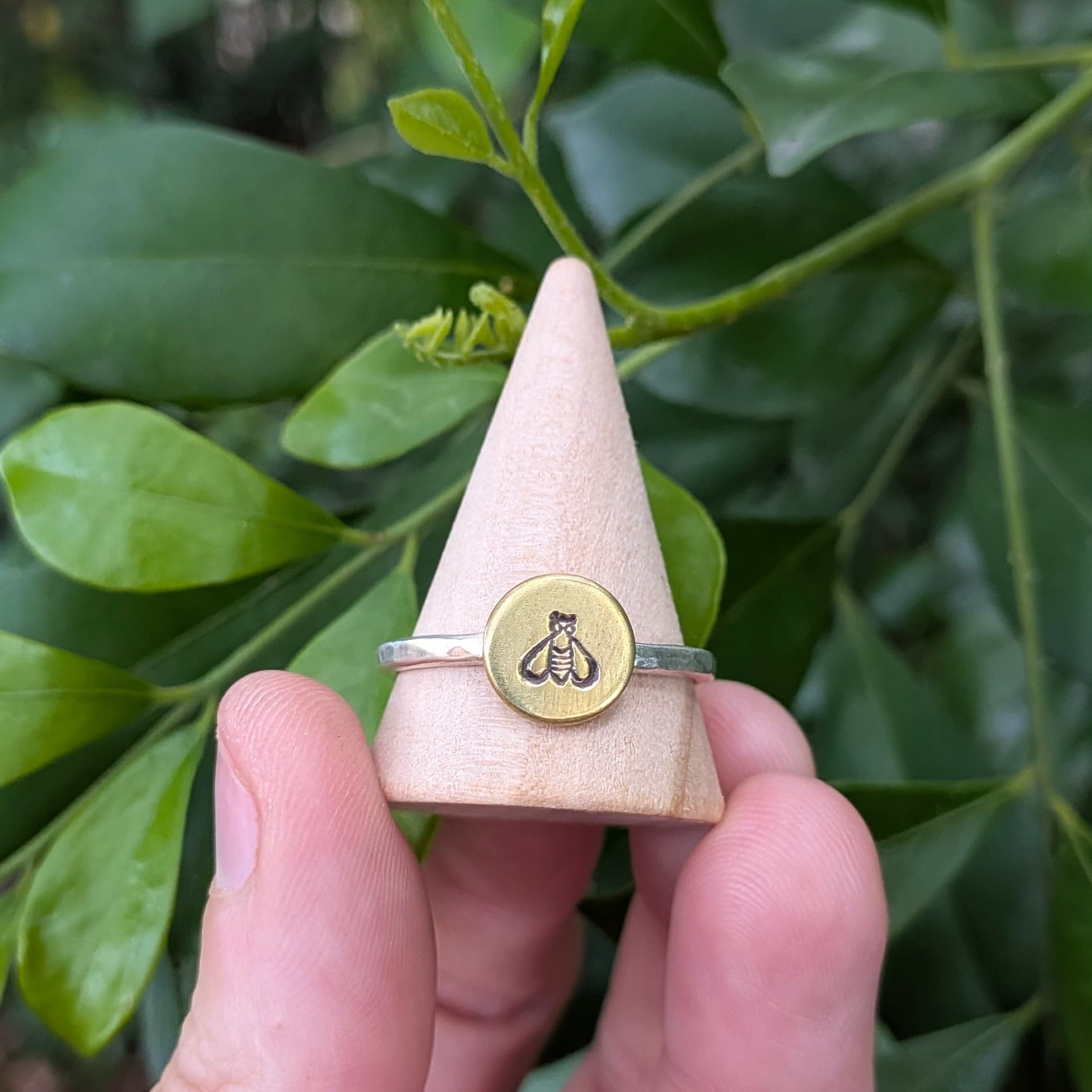 Brass & Sterling Silver Bee Ring — Jemica Ostrofski