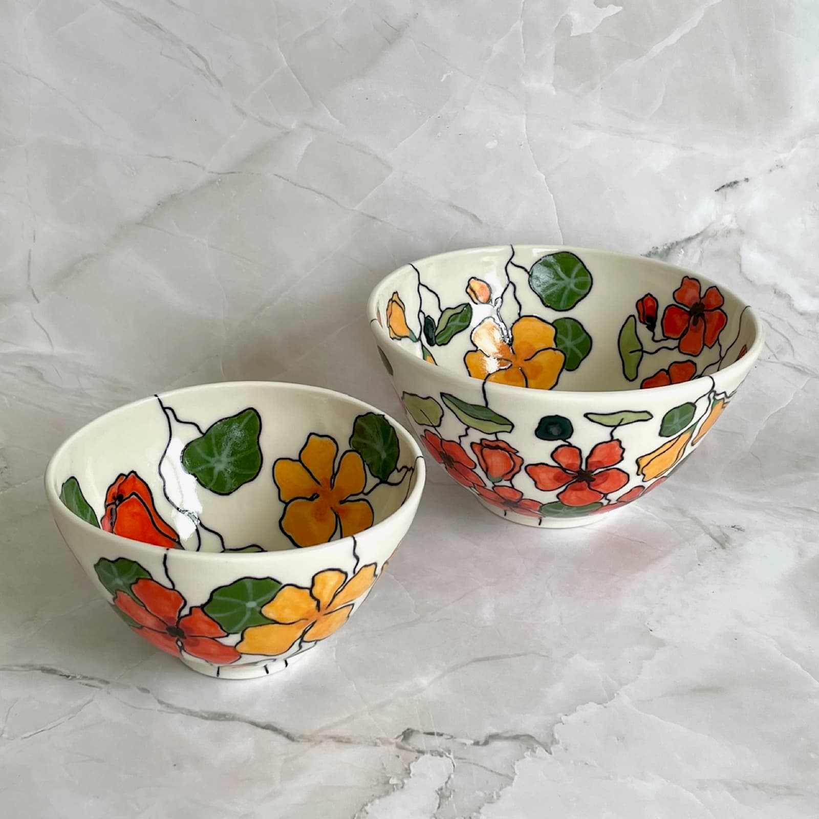 Nasturtium Bowls (Set of 2) — Juni Margrie