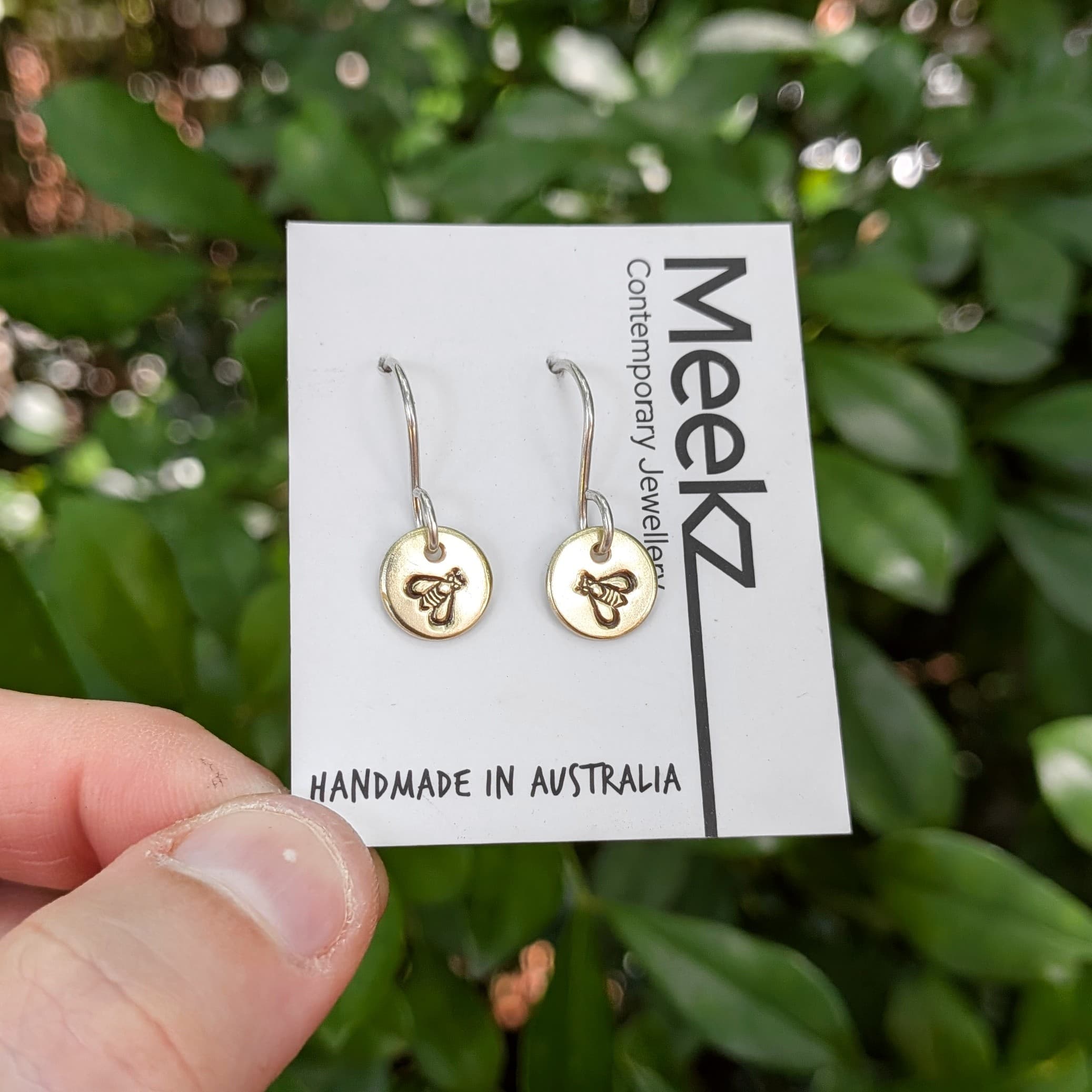 Bee Small Round Drop Earrings — Jemica Ostrofski