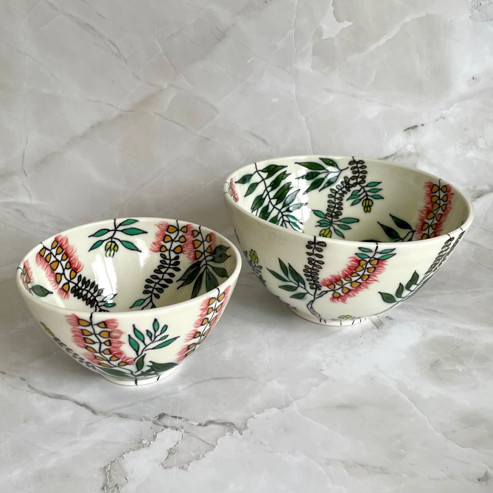 Callistemon (red bottlebrush) Bowls (Set of 2) — Juni Margrie