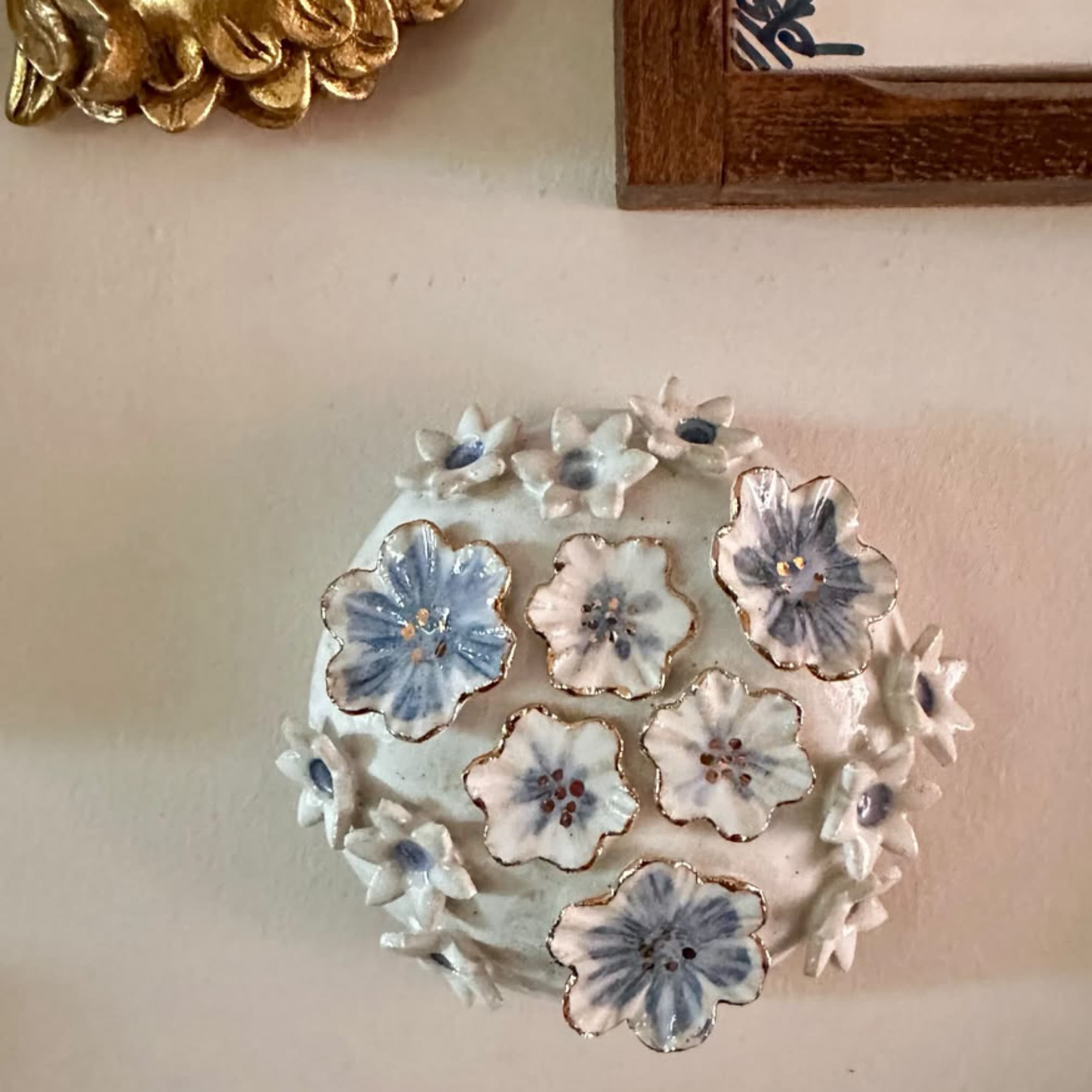 Sapphire Flowers Small Wall Art