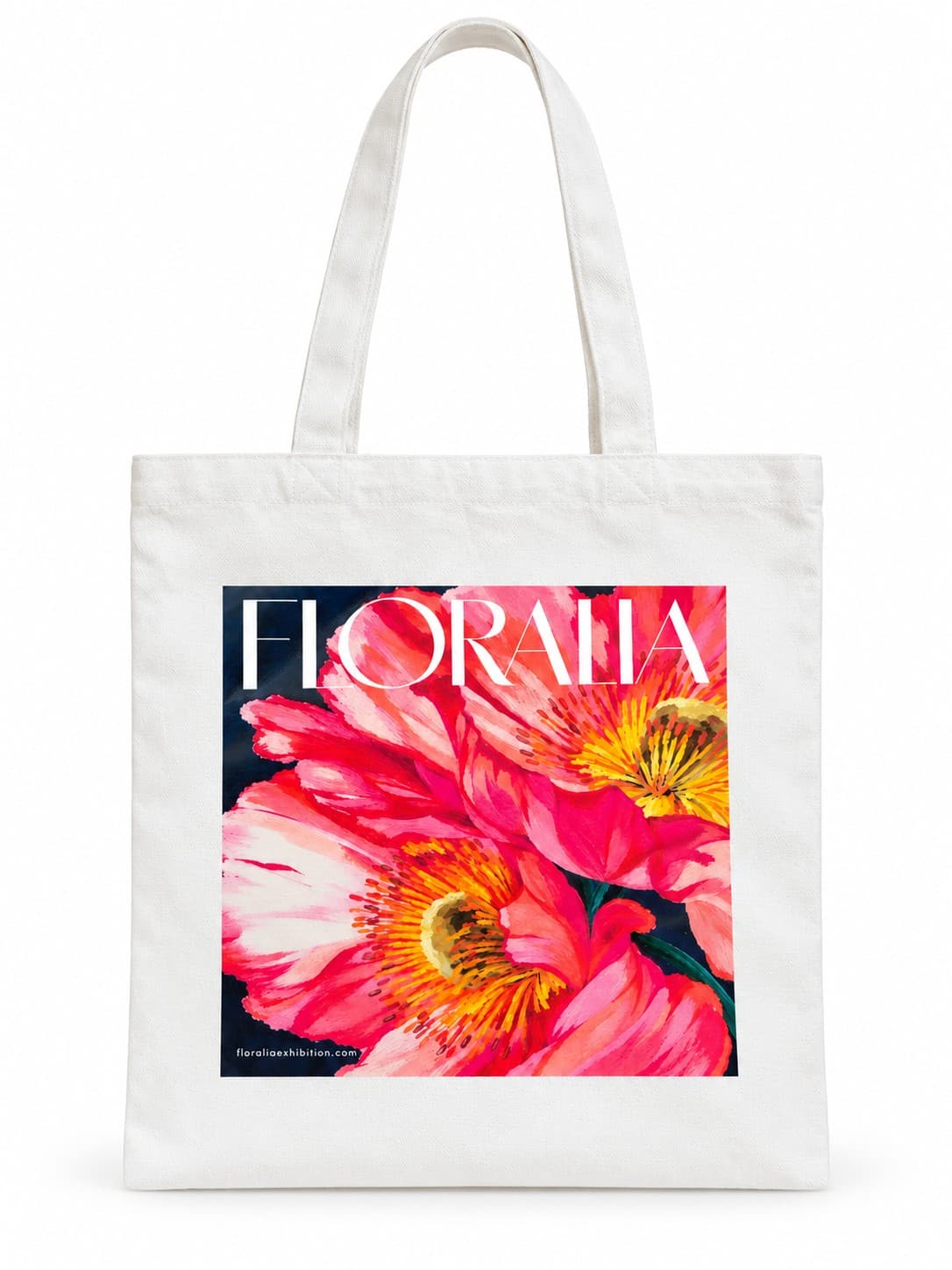 Medium FLORALIA Canvas Tote (White) — Floralia