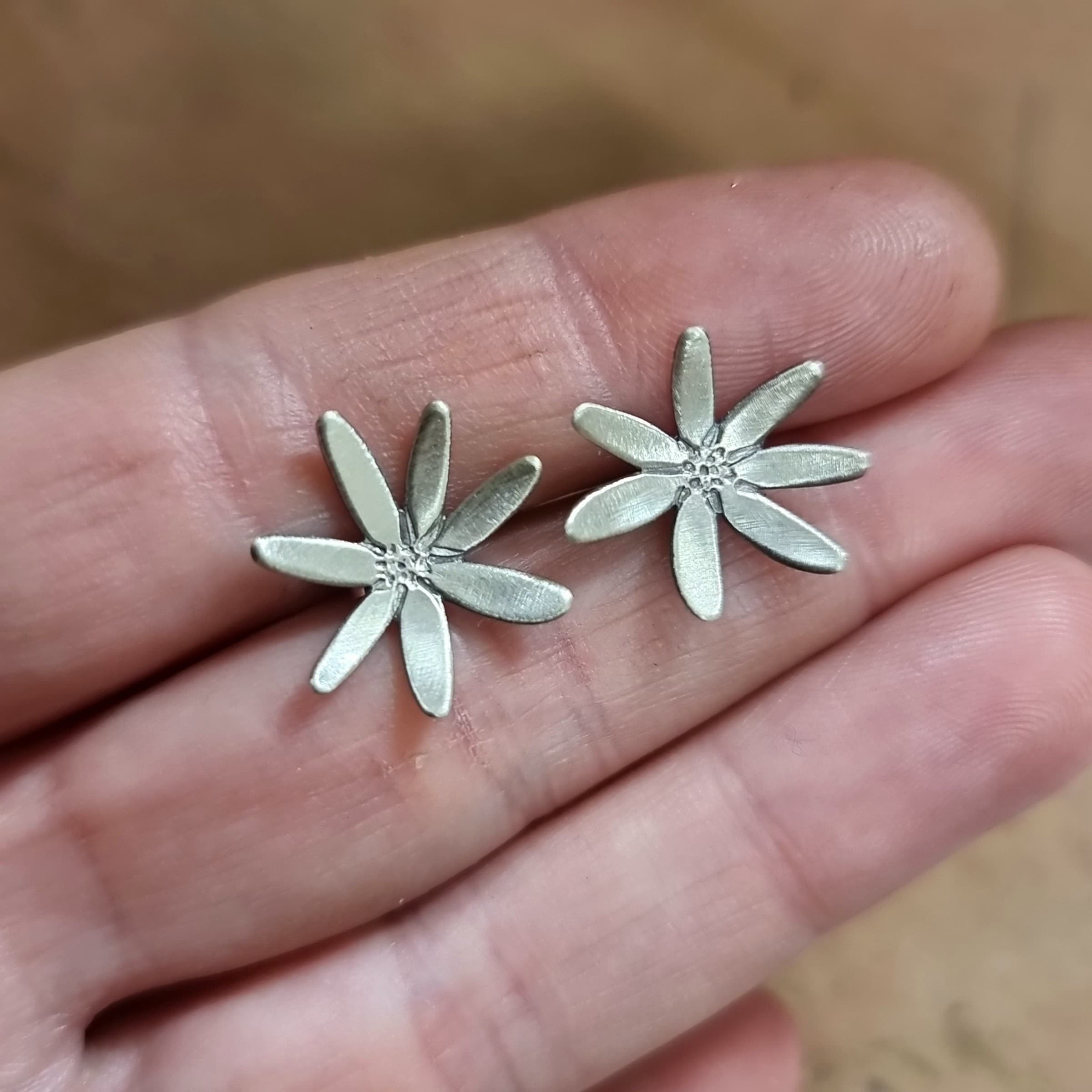 Flannel Flower Studs — Jemica Ostrofski