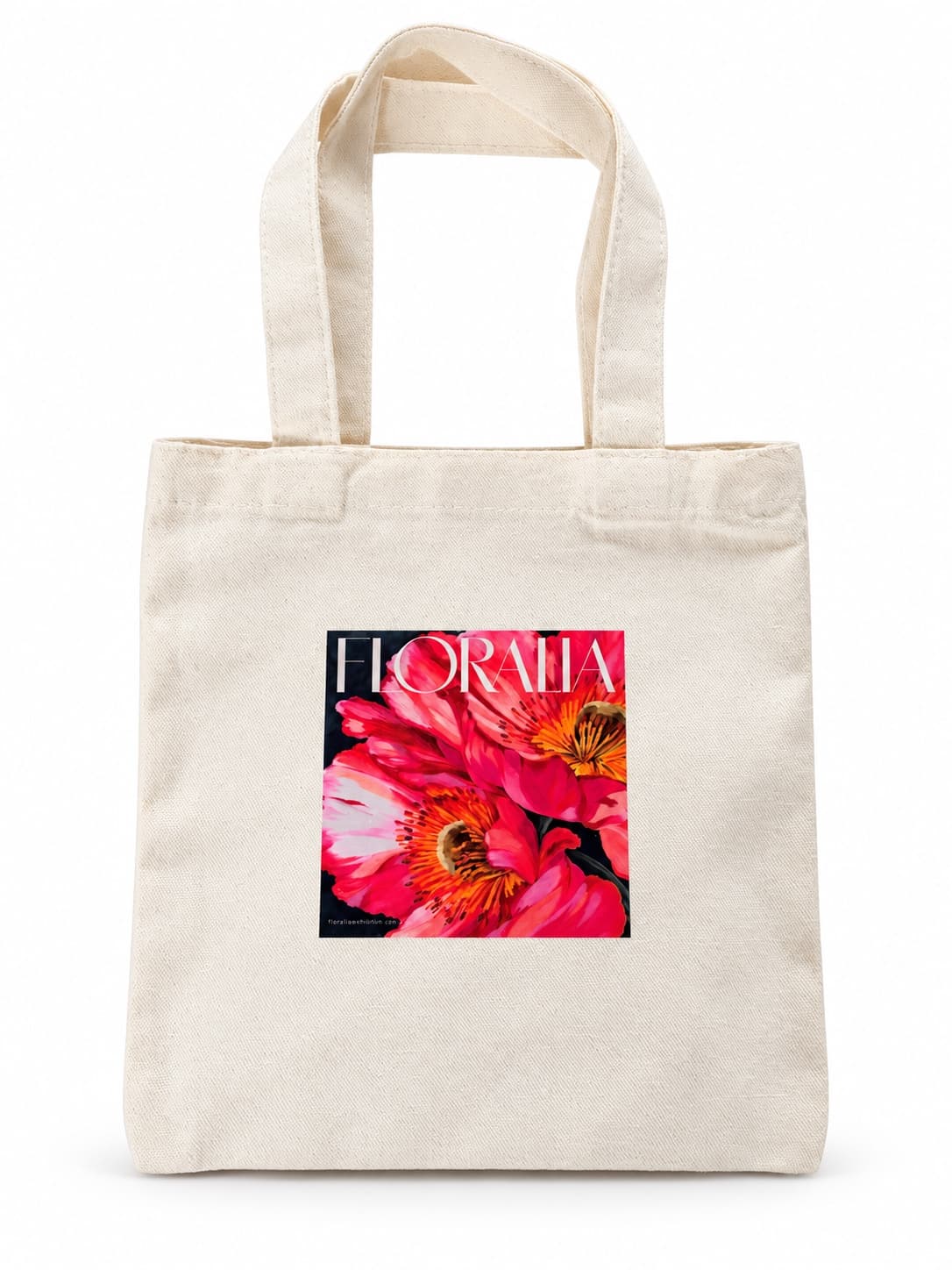 Small FLORALIA Canvas Tote (Natural) — Floralia