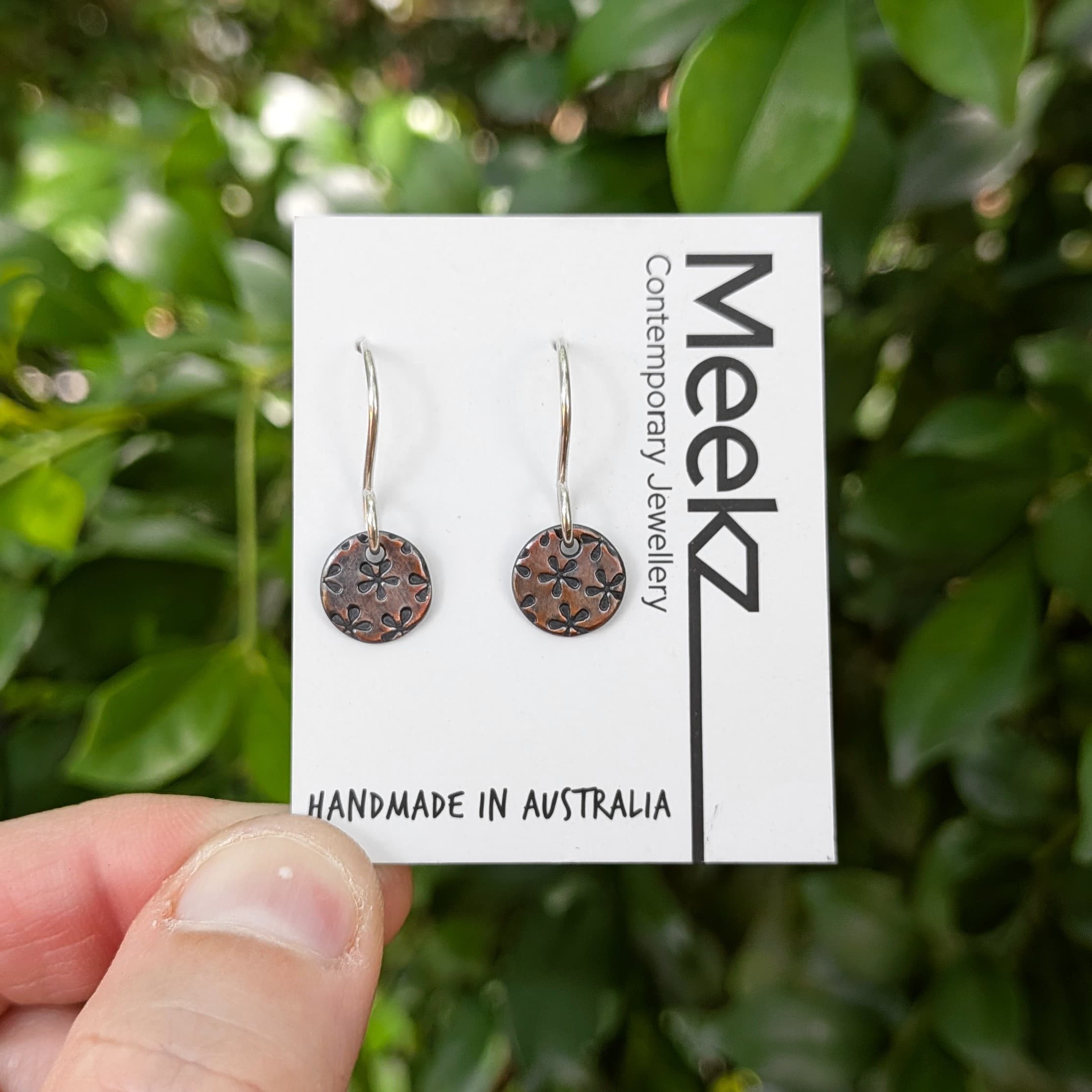 Flower Small Round Drop Earrings — Jemica Ostrofski