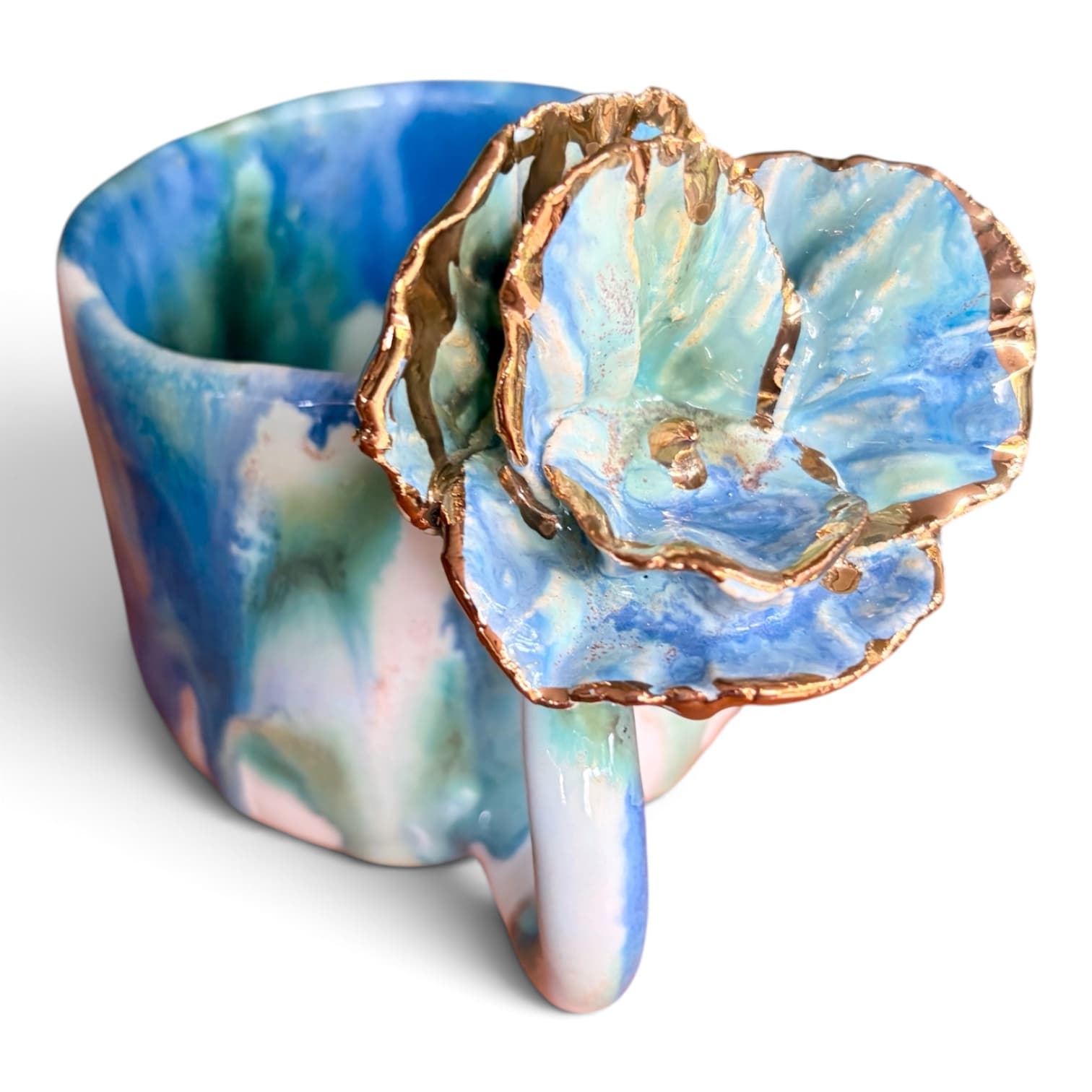 Lustred Flower Mug 3 — Kelly Bonk