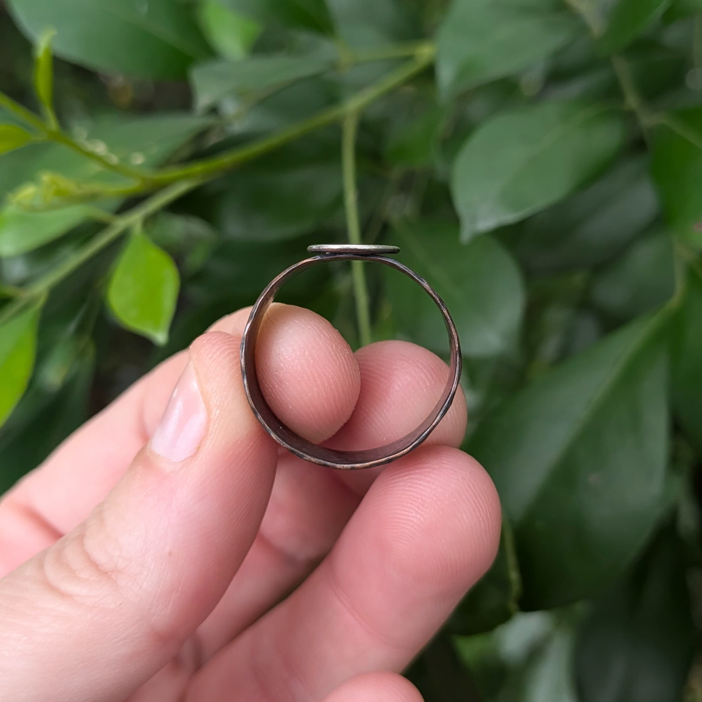 Sterling Silver & Copper Patina Bee Wide Ring — Jemica Ostrofski