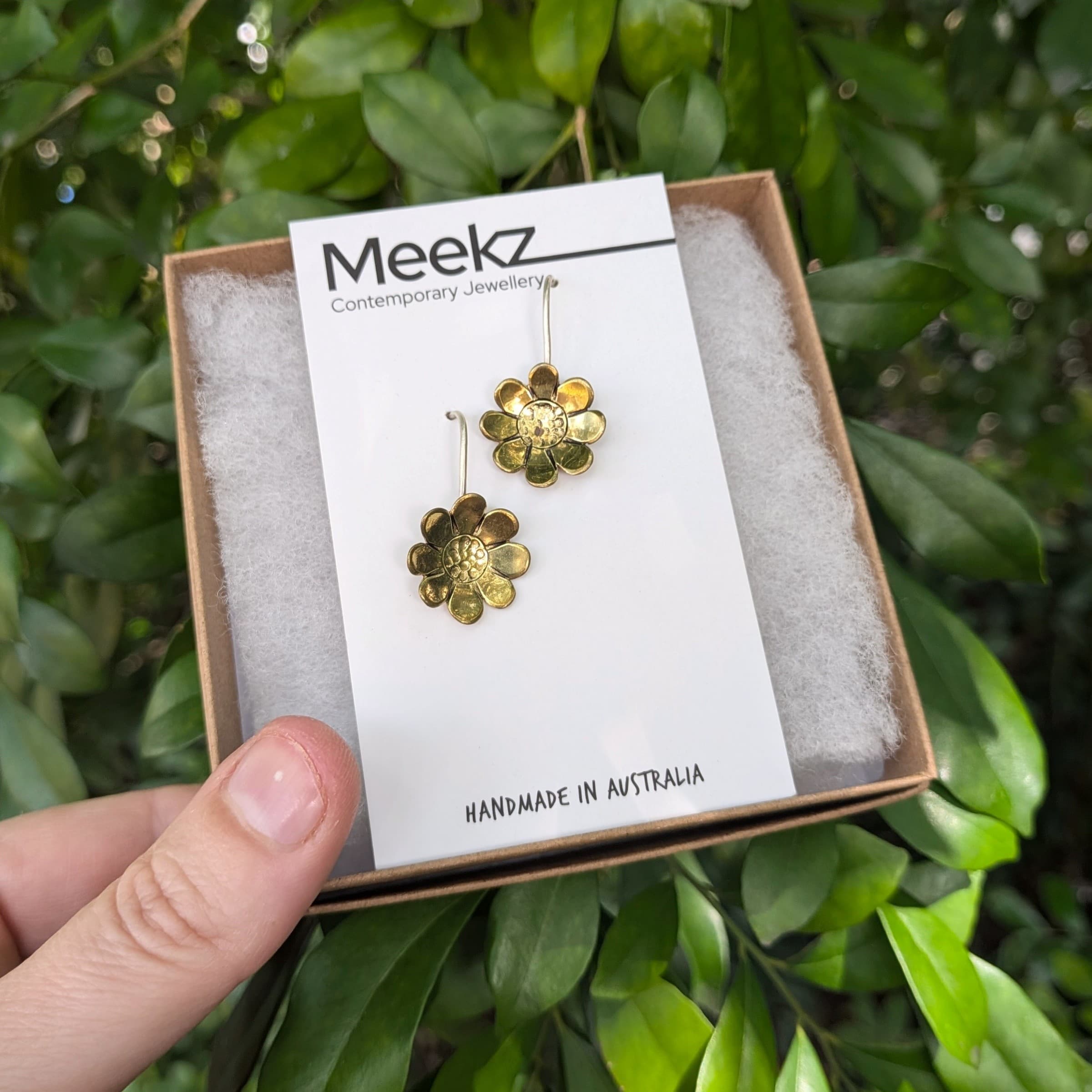 Yellow Daisy Soldered Drops — Jemica Ostrofski