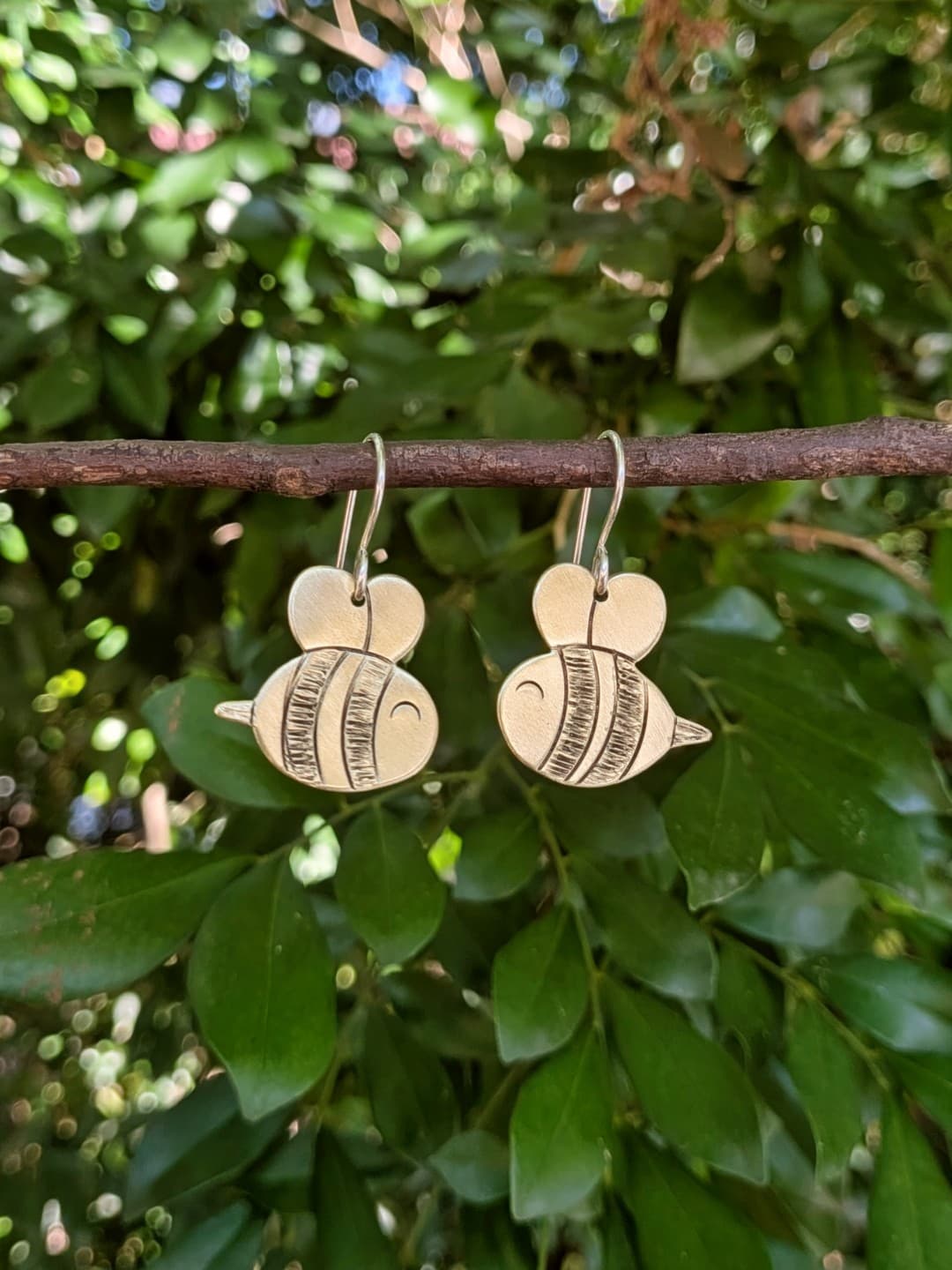 Cartoon Bee Drop Earrings — Jemica Ostrofski