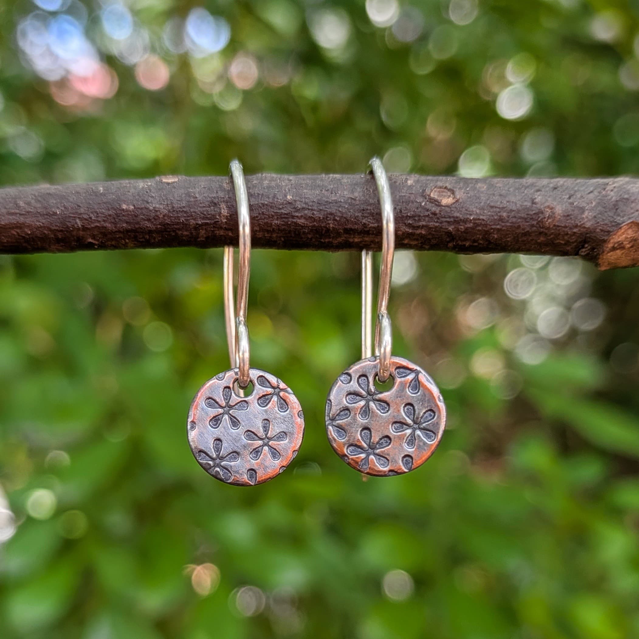 Flower Small Round Drop Earrings — Jemica Ostrofski