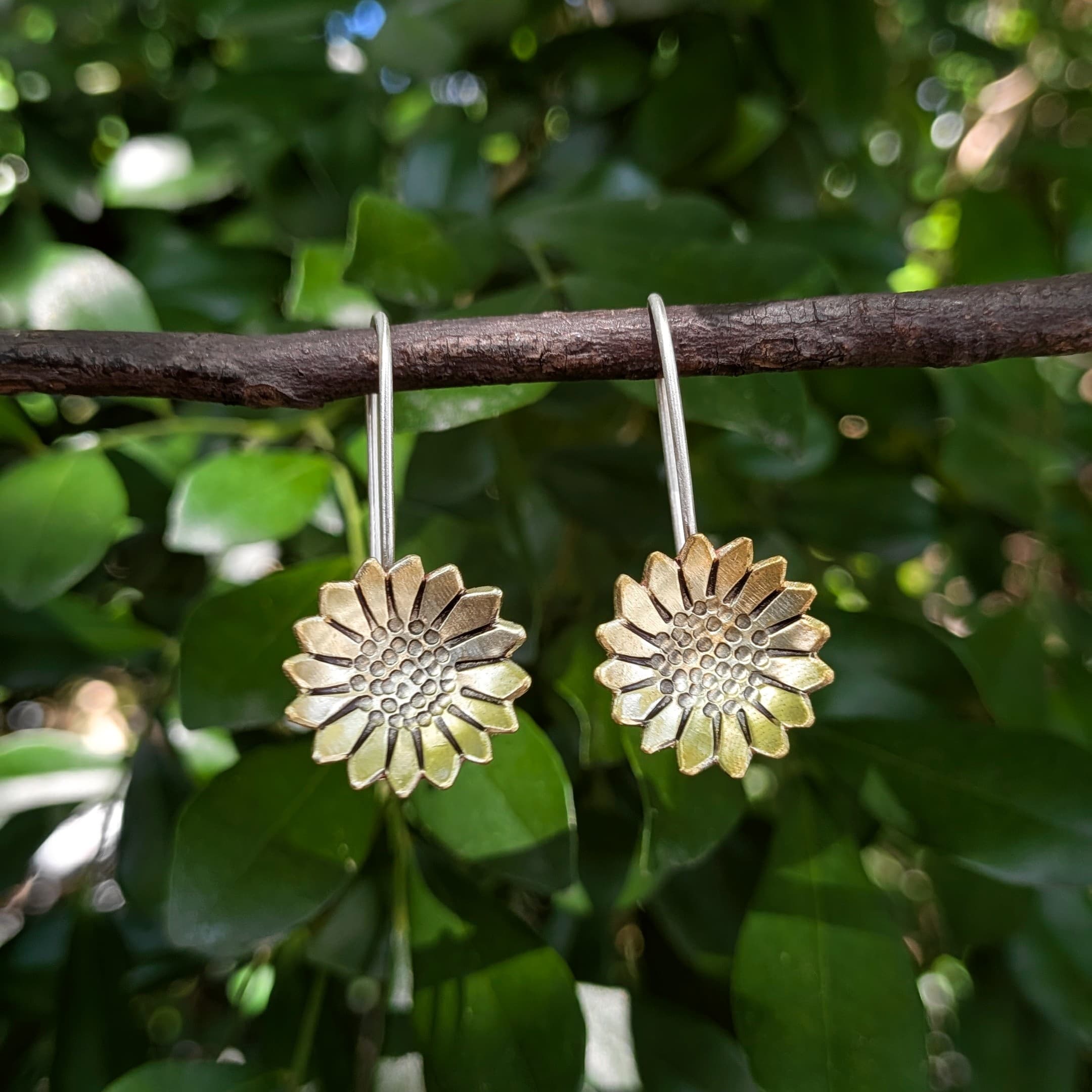 Sunflower Soldered Drops — Jemica Ostrofski