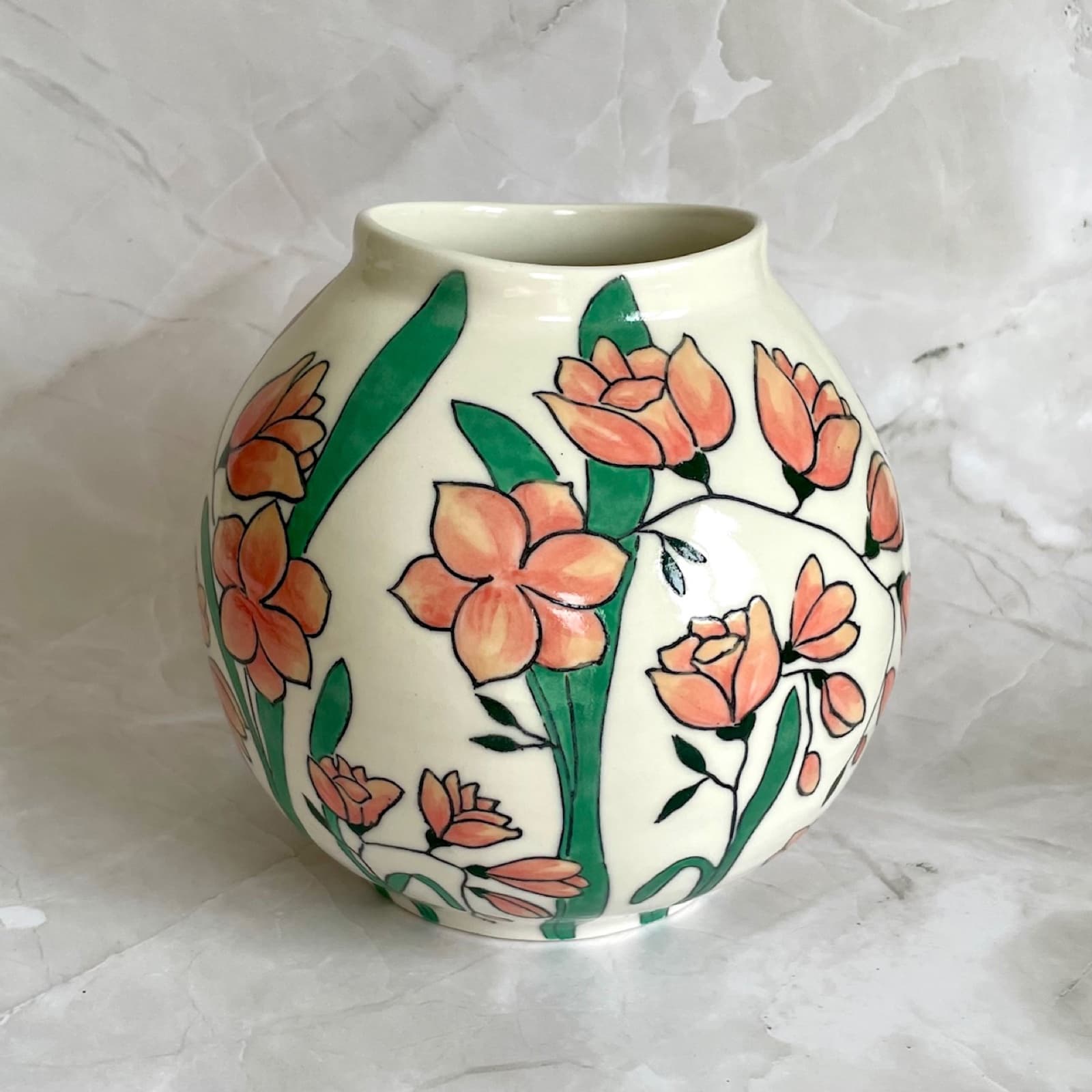 Pink Fresia Vase — Juni Margrie
