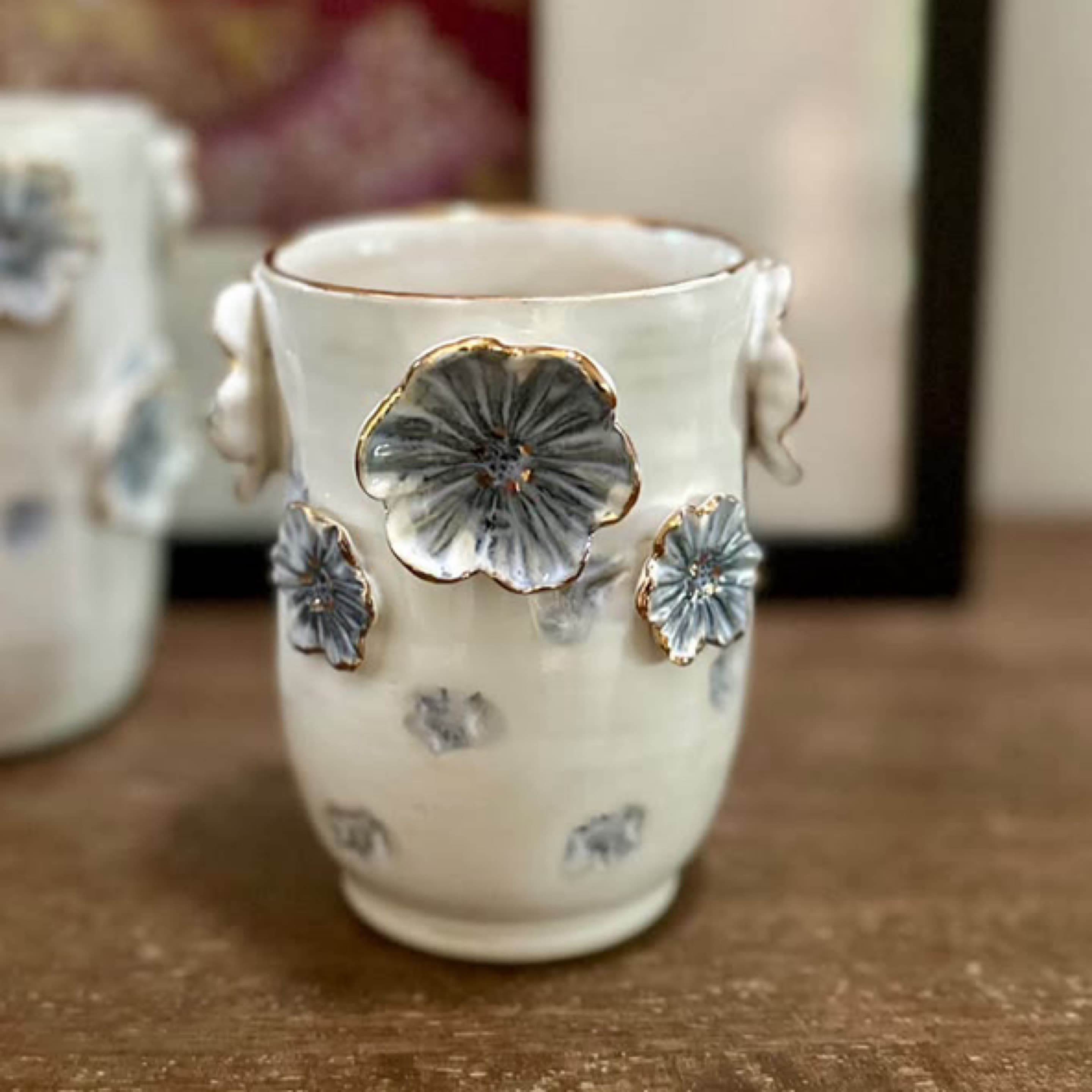Sapphire Flowers Bud Vase