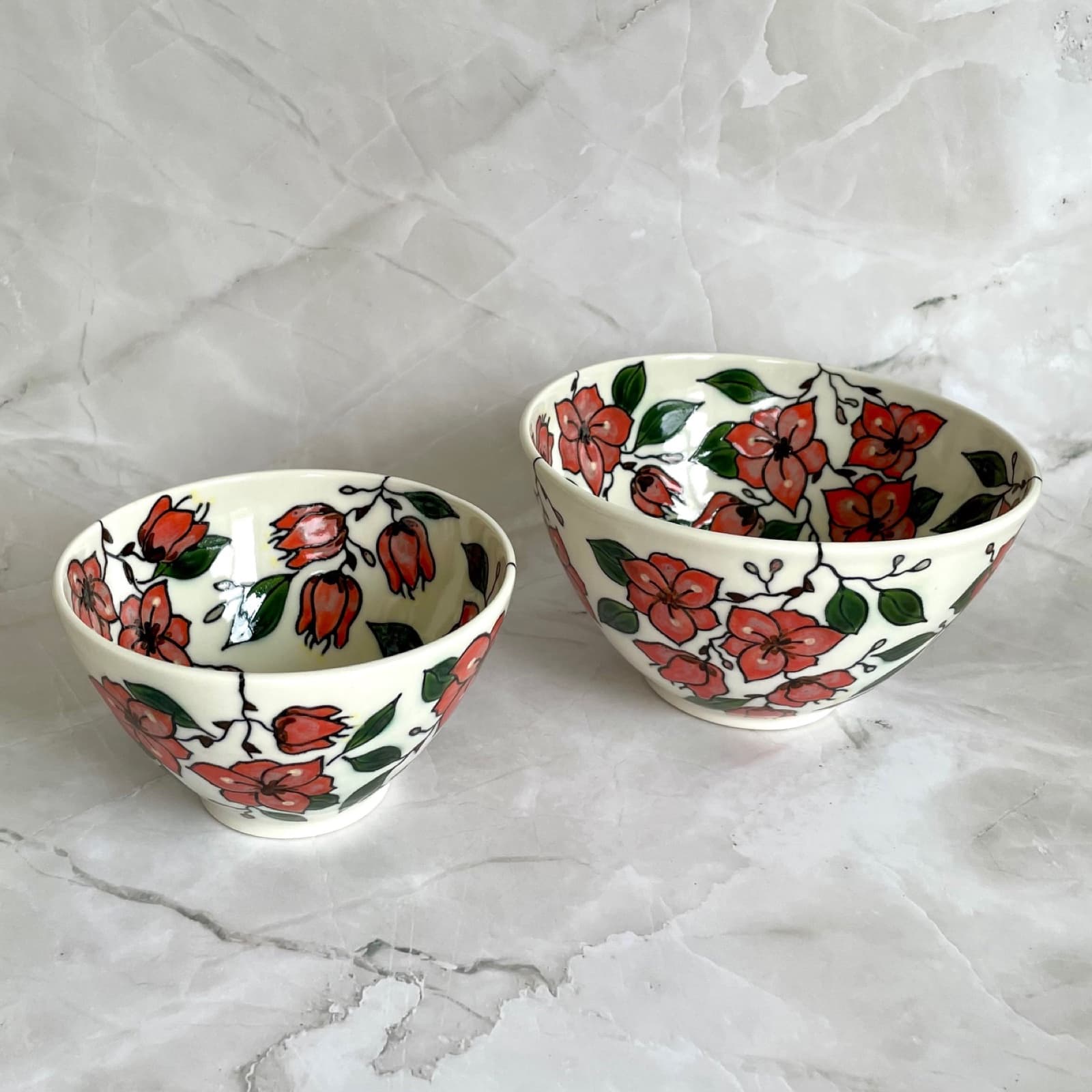 Bougainvillea Bowls (Set of 2) — Juni Margrie